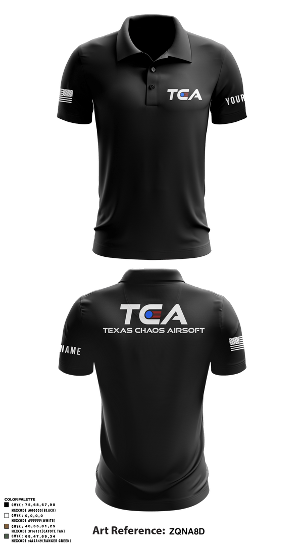 Texas Chaos 81023929 Short Sleeve Performance Polo - 1