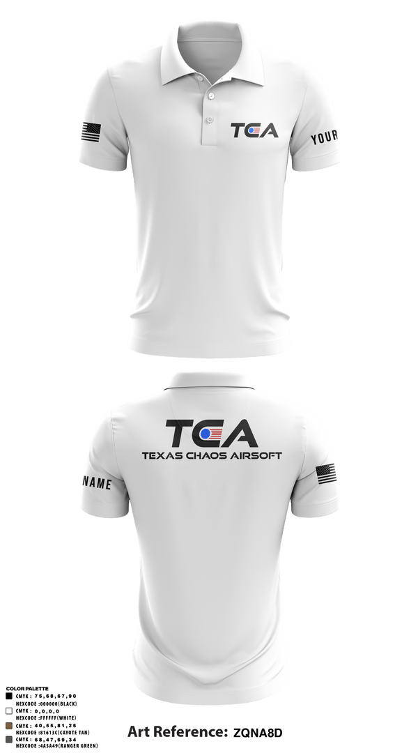 Texas Chaos 81023929 Short Sleeve Performance Polo - 3