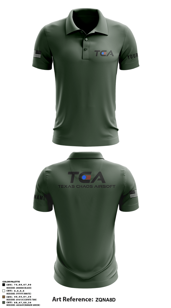Texas Chaos 81023929 Short Sleeve Performance Polo - 4