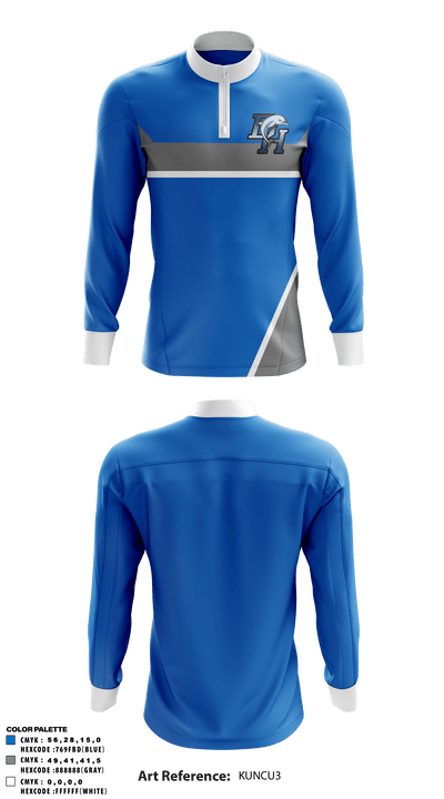 Dana Hills Dolphins 47693622 Quarter Zip Jacket - 1