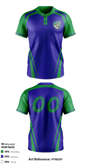JABC 7579223 Two Button Baseball Jersey - 2