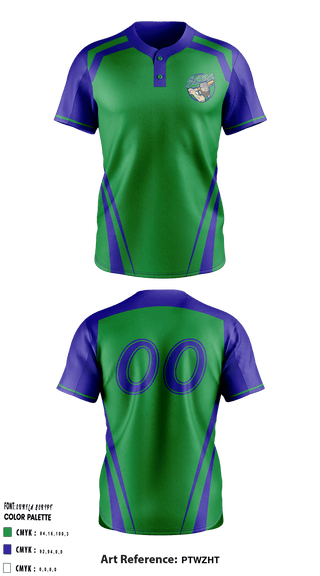 JABC 7579223 Two Button Baseball Jersey - 3