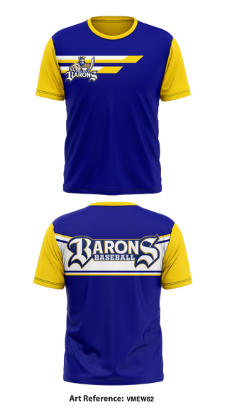 Barons Baseball 60761758 Short Sleeve Performance Shirt - 1