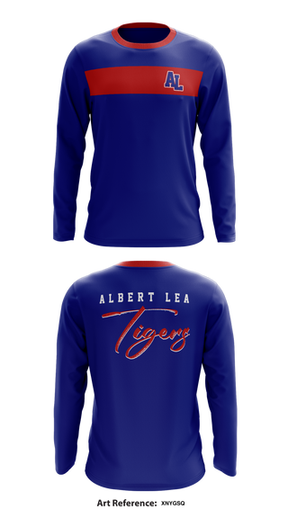 Albert Lea Tigers 978698 Long Sleeve Performance Shirt - 1