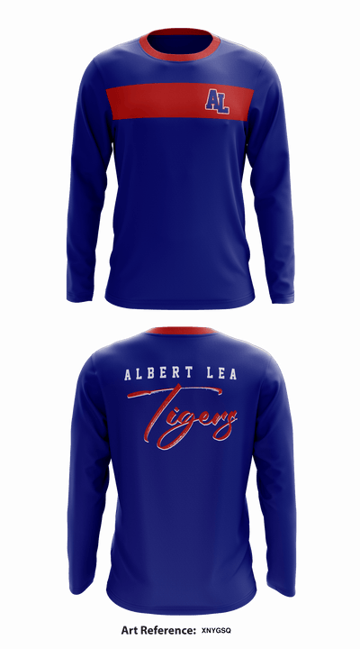 Albert Lea Tigers 978698 Long Sleeve Performance Shirt - 1