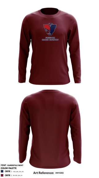 Freedom High School Cross Country 79620244 Long Sleeve Performance Shirt - 5