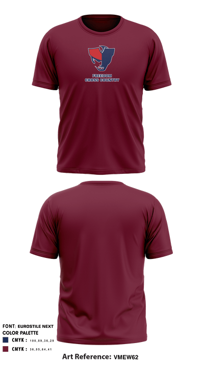 Freedom High School Cross Country 79620244 Short Sleeve Performance Shirt - 5