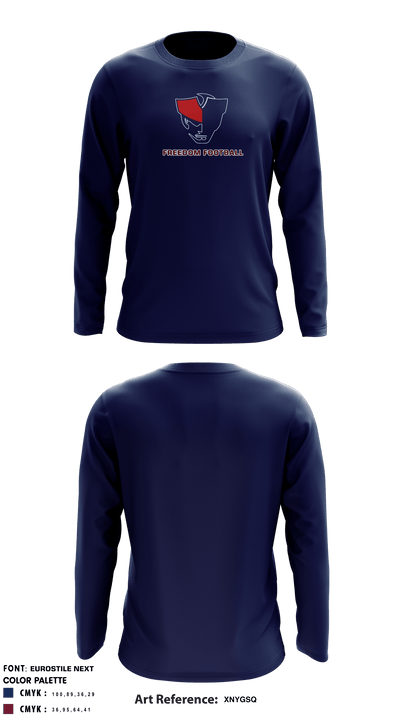 Freedom High School Football 72021125 Long Sleeve Performance Shirt - 5
