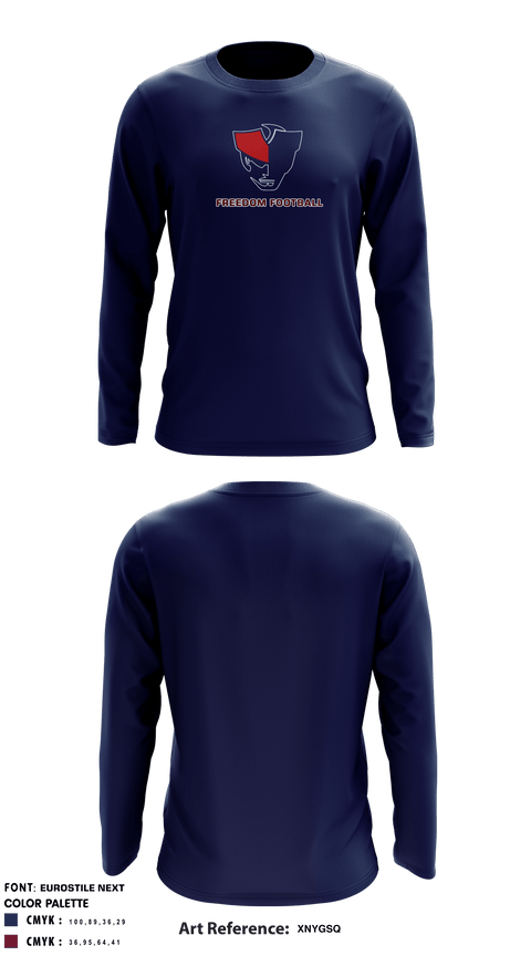 Freedom High School Football 72021125 Long Sleeve Performance Shirt - 5