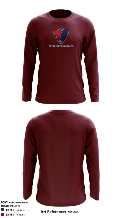 Freedom High School Football 72021125 Long Sleeve Performance Shirt - 4