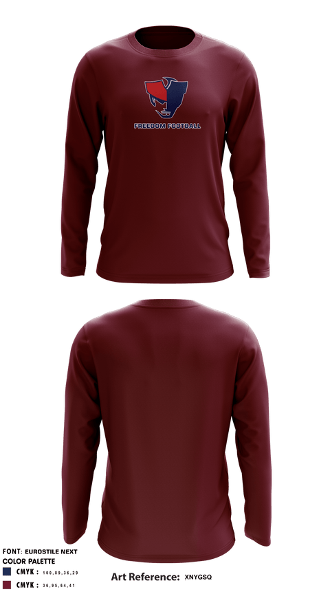 Freedom High School Football 72021125 Long Sleeve Performance Shirt - 4