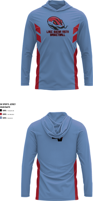 Lake Buena Vista High School Basketball 41118945 Shooting Shirt with Hood - 5