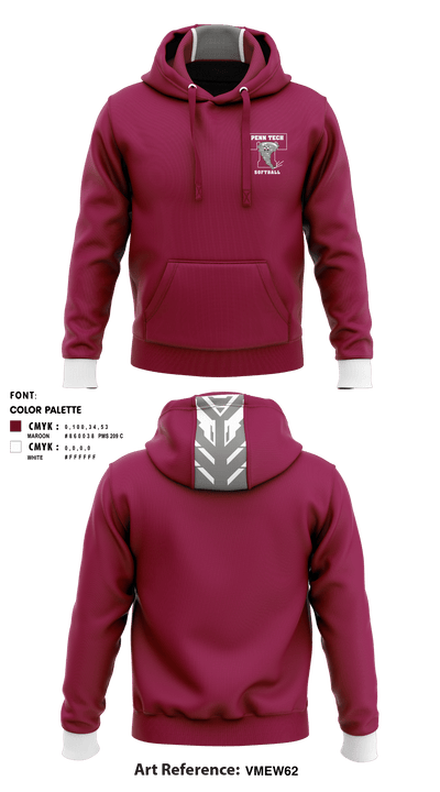 Camden County Technical High School-Pennsauken Campus Softball 60247882 Hoodie - 5