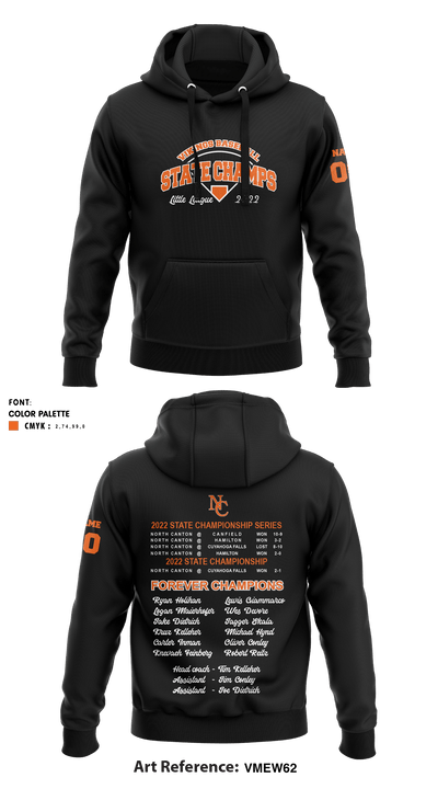 North Canton Little League Champs 91628380 Hoodie - 9