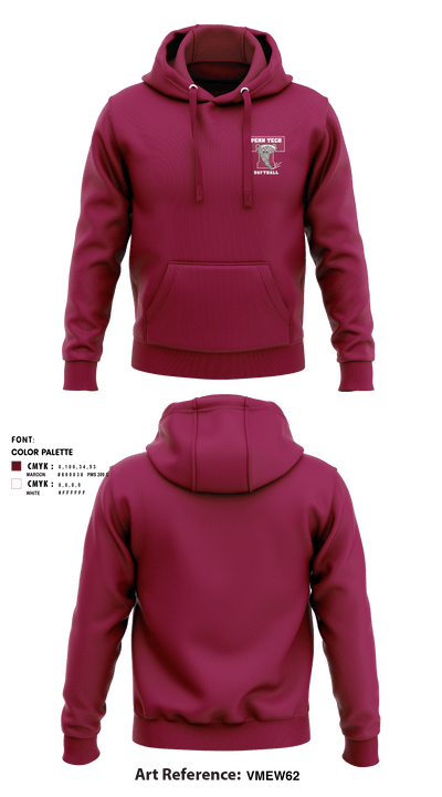 Camden County Technical High School-Pennsauken Campus Softball 60247882 Hoodie - 6
