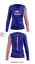 St Lucie west centennial wrestling 81384021 Long Sleeve Women's V-Neck Shirt - 11