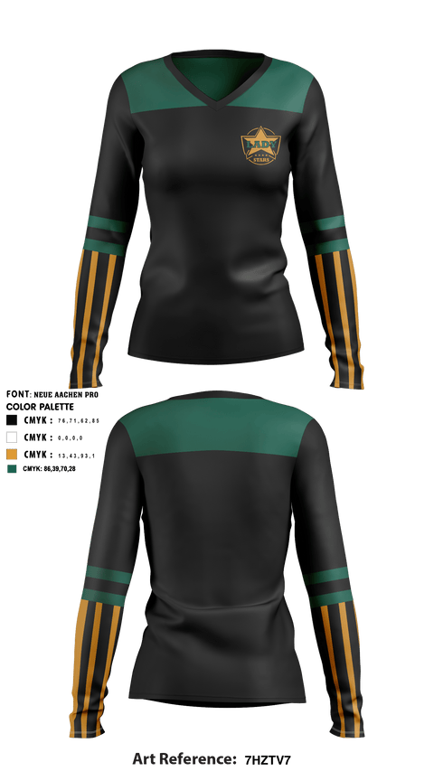 GCGH 84707495 Women's Long Sleeve V-neck Shirt - 4
