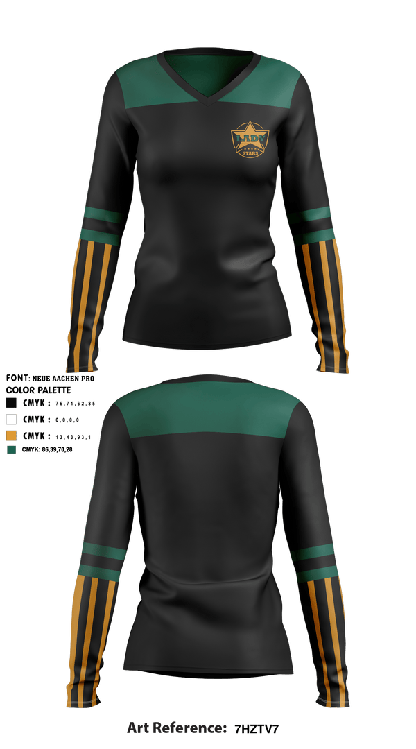 GCGH 84707495 Women's Long Sleeve V-neck Shirt - 4