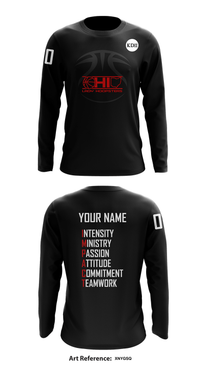 Ohio Lady Hoopsters 823937 Long Sleeve Shooting Shirt - 1