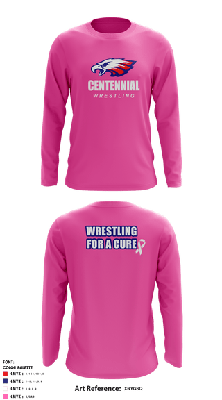 St Lucie west centennial wrestling 81384021 Long Sleeve Performance Shirt - 6