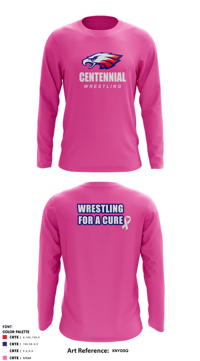 St Lucie west centennial wrestling 81384021 Long Sleeve Performance Shirt - 6