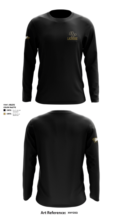 Oak Park High School Lacrosse 65848983 Long Sleeve Performance Shirt - 1