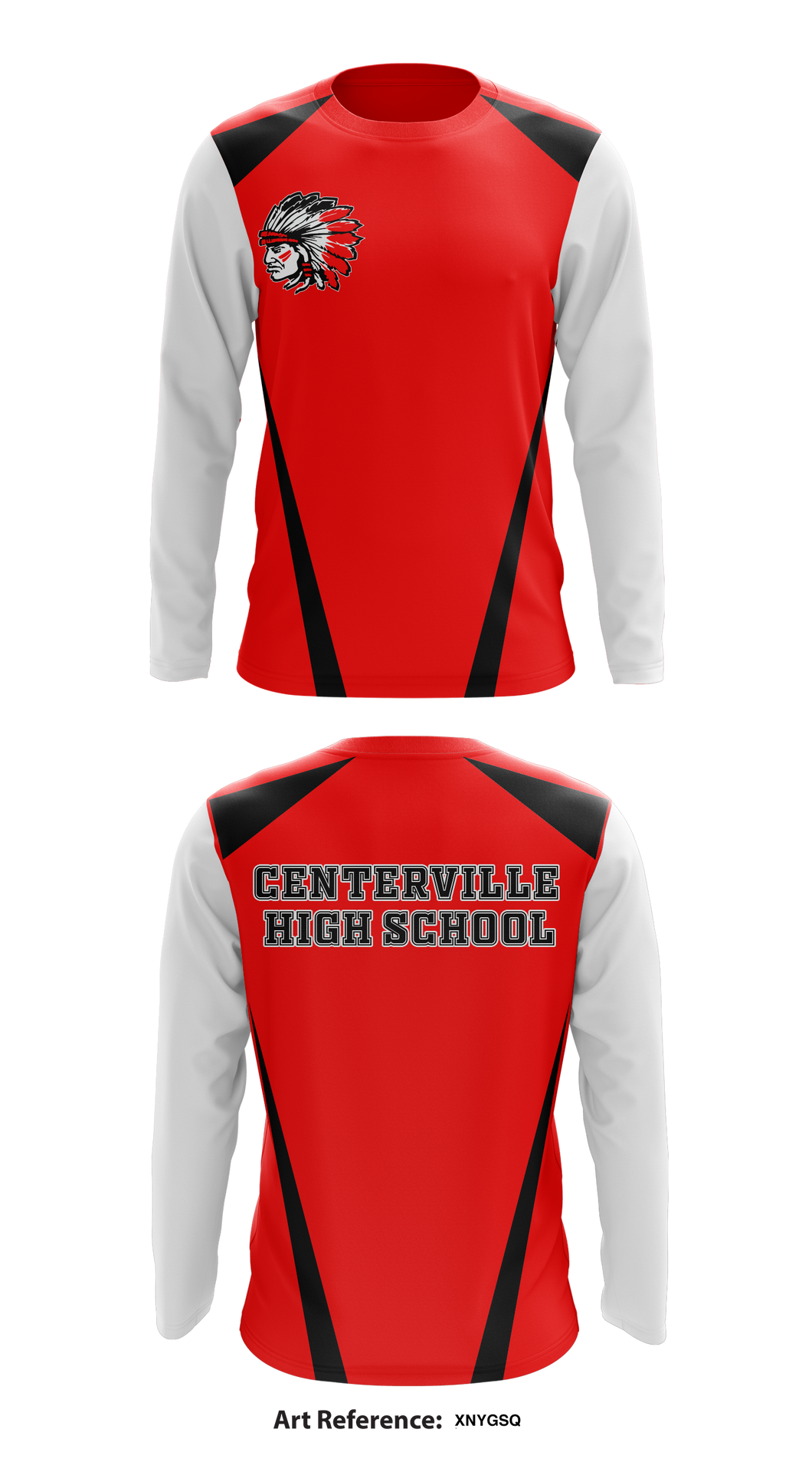 Centerville High School 24399099 Long Sleeve Performance Shirt - 1