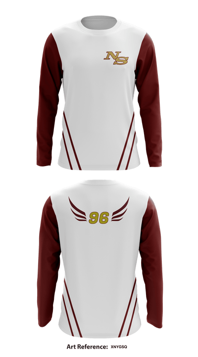 Ninety Six high school track and field 9377994 Long Sleeve Performance Shirt - 6