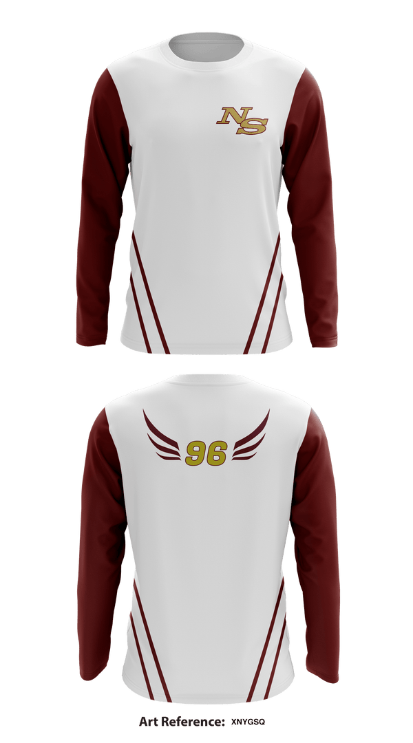 Ninety Six high school track and field 9377994 Long Sleeve Performance Shirt - 6