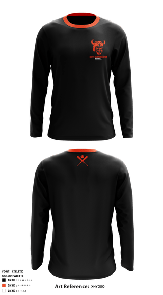 North canton Hoover Vikings baseball 77649881 Long Sleeve Performance Shirt - 4