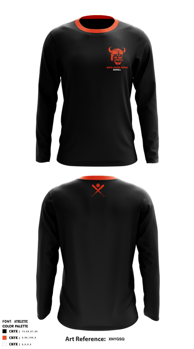 North canton Hoover Vikings baseball 77649881 Long Sleeve Performance Shirt - 4