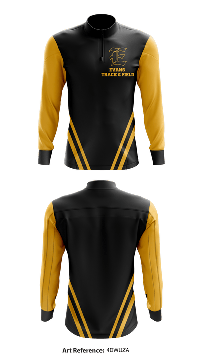 Evans track & Field 46456328 Quarter Zip Jacket - 1