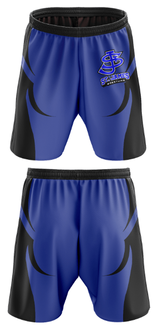 St James High School Wrestling 41690712 Fight Shorts - 1