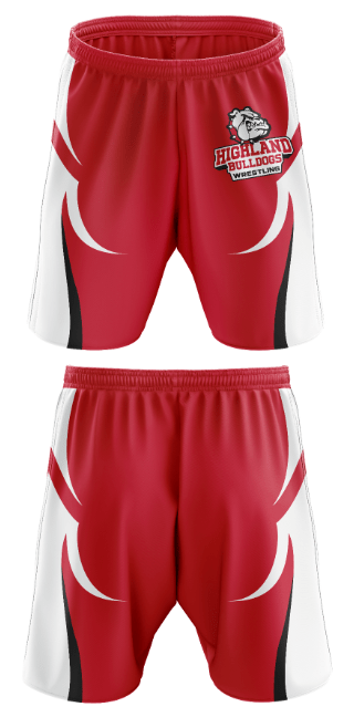 Highland High School Wrestling 67851738 Fight Shorts - 1