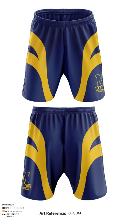 Mariner High School Wrestling 19118180 Fight Shorts - 1