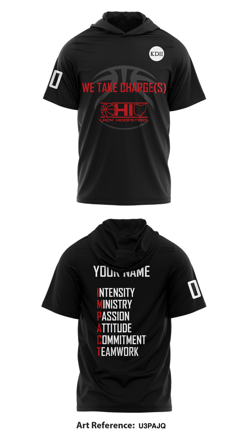 Ohio Lady Hoopsters 823937 Short Sleeve Shooting Shirt with hood - 1