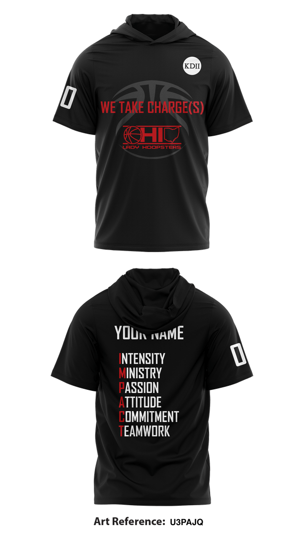 Ohio Lady Hoopsters 823937 Short Sleeve Shooting Shirt with hood - 1