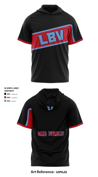 Lake Buena Vista High School Basketball 41118945 Short Sleeve Shooting Shirt with Hood - 5