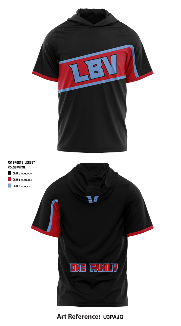 Lake Buena Vista High School Basketball 41118945 Short Sleeve Shooting Shirt with Hood - 4
