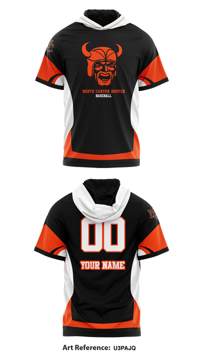 North canton Hoover Vikings baseball 77649881 Short Sleeve Hoodie - 2