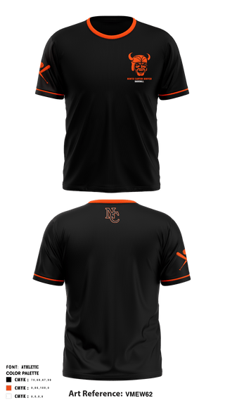 North canton Hoover Vikings baseball 77649881 Short Sleeve Performance Shirt - 3