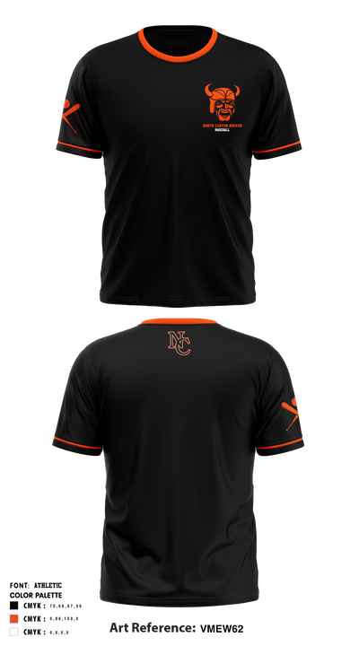 North canton Hoover Vikings baseball 77649881 Short Sleeve Performance Shirt - 3