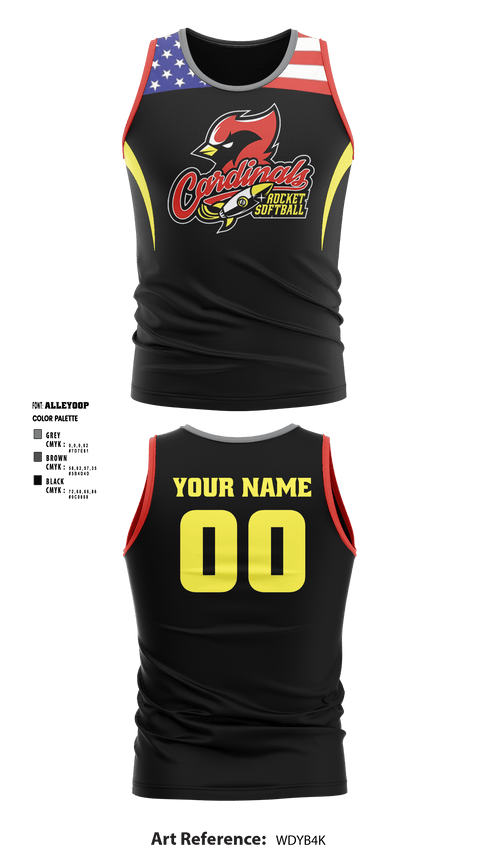Cardinals Rocket Softball 20604188 Sleeveless Softball Jersey - 2
