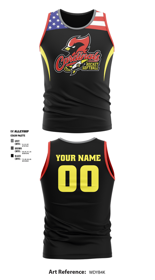 Cardinals Rocket Softball 20604188 Sleeveless Softball Jersey - 2