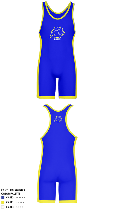 Loris High School Wrestling 78645273 Wrestling Singlet - 3