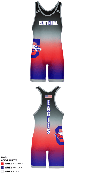 St Lucie west centennial wrestling 81384021 Wrestling Singlet - 5