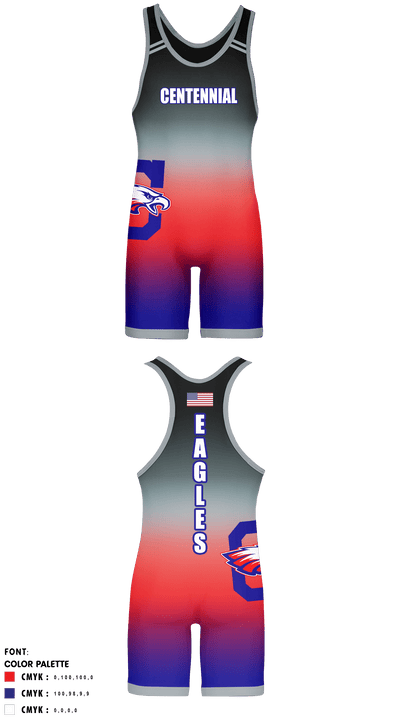 St Lucie west centennial wrestling 81384021 Wrestling Singlet - 5