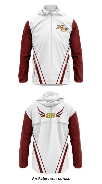 Ninety Six high school track and field 9377994 Windbreaker - 4