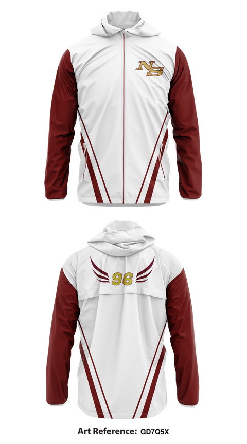 Ninety Six high school track and field 9377994 Windbreaker - 4