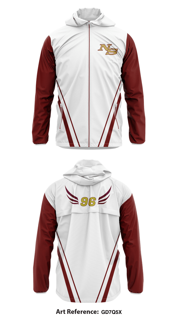 Ninety Six high school track and field 9377994 Windbreaker - 4